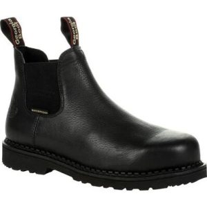 Georgia Giant Revamp Waterproof Chelsea Work Boot Black