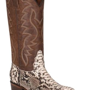 Natural Brown & Python Western Boot