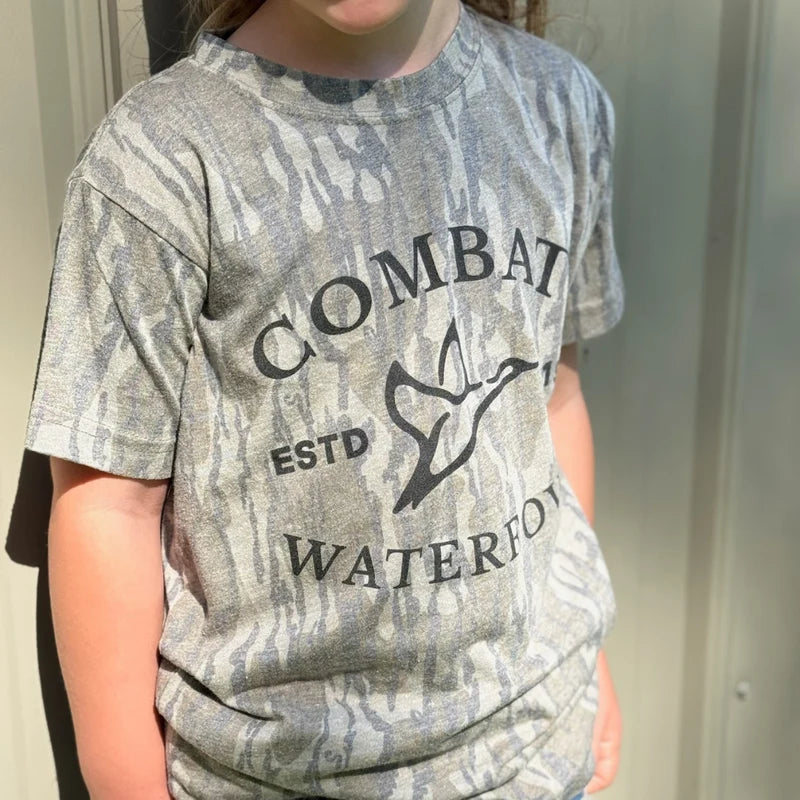 Youth Mossy Oak Bottomland Washed Out Vintage Logo Tee - Image 2