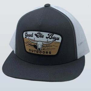 Good Ole Boys Cattle Skull - Charcoal/White