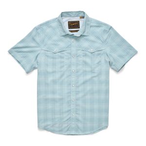 Open Country Tech Shirt - Coopers Plaid - Sterling Blue