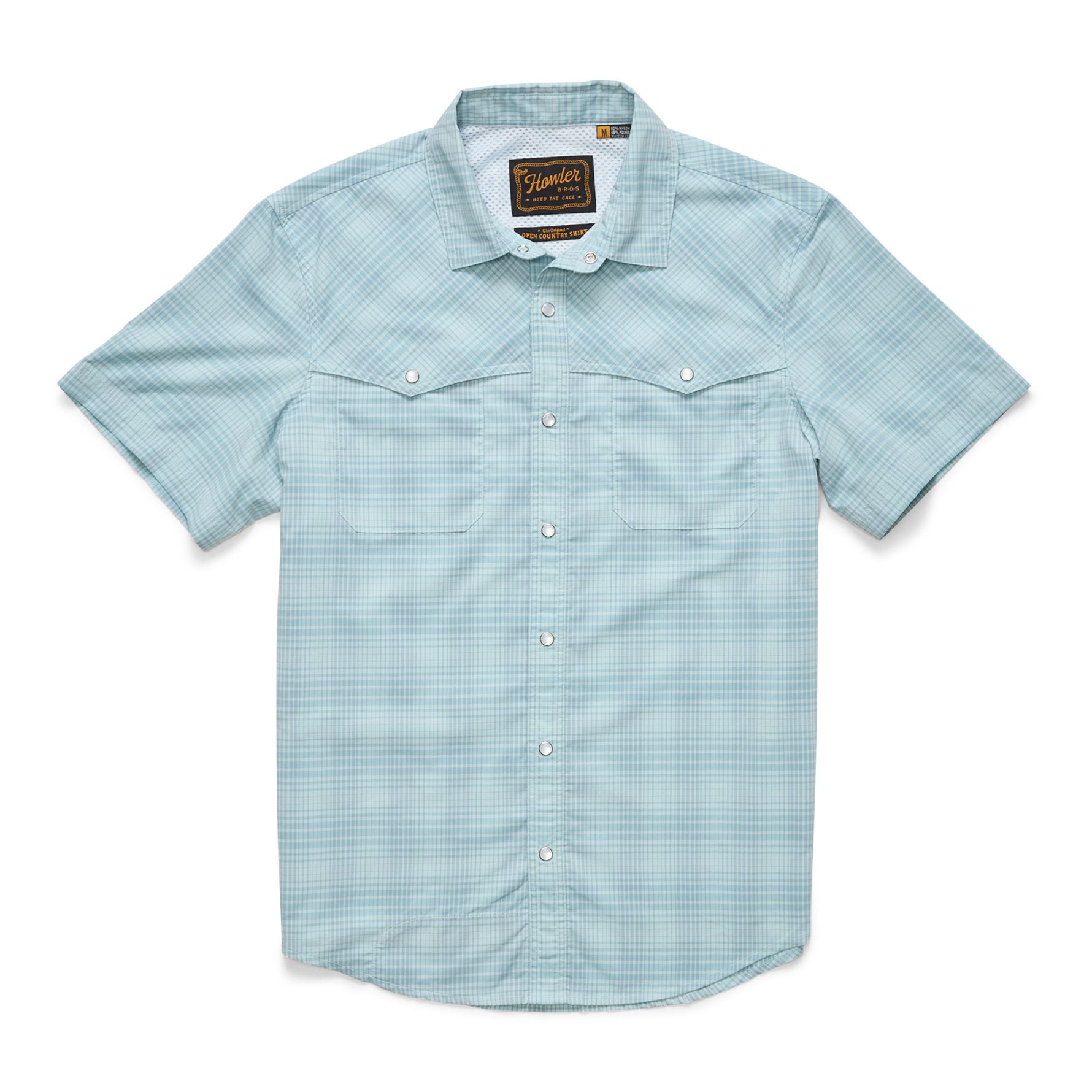 Open Country Tech Shirt - Coopers Plaid - Sterling Blue