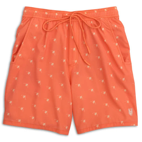 Ebb Tide Ducks Swim Trunk - Coral