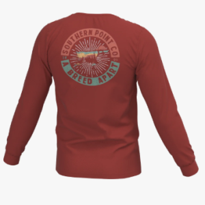 Vintage Patch Long Sleeve Pocket Tee - Chili Oil