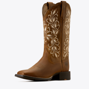 WMS Round Up Holly Wide Square Toe Western Boot