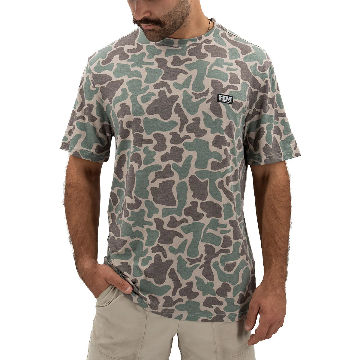 Migrator Performance Tee - Marsh Green Camo
