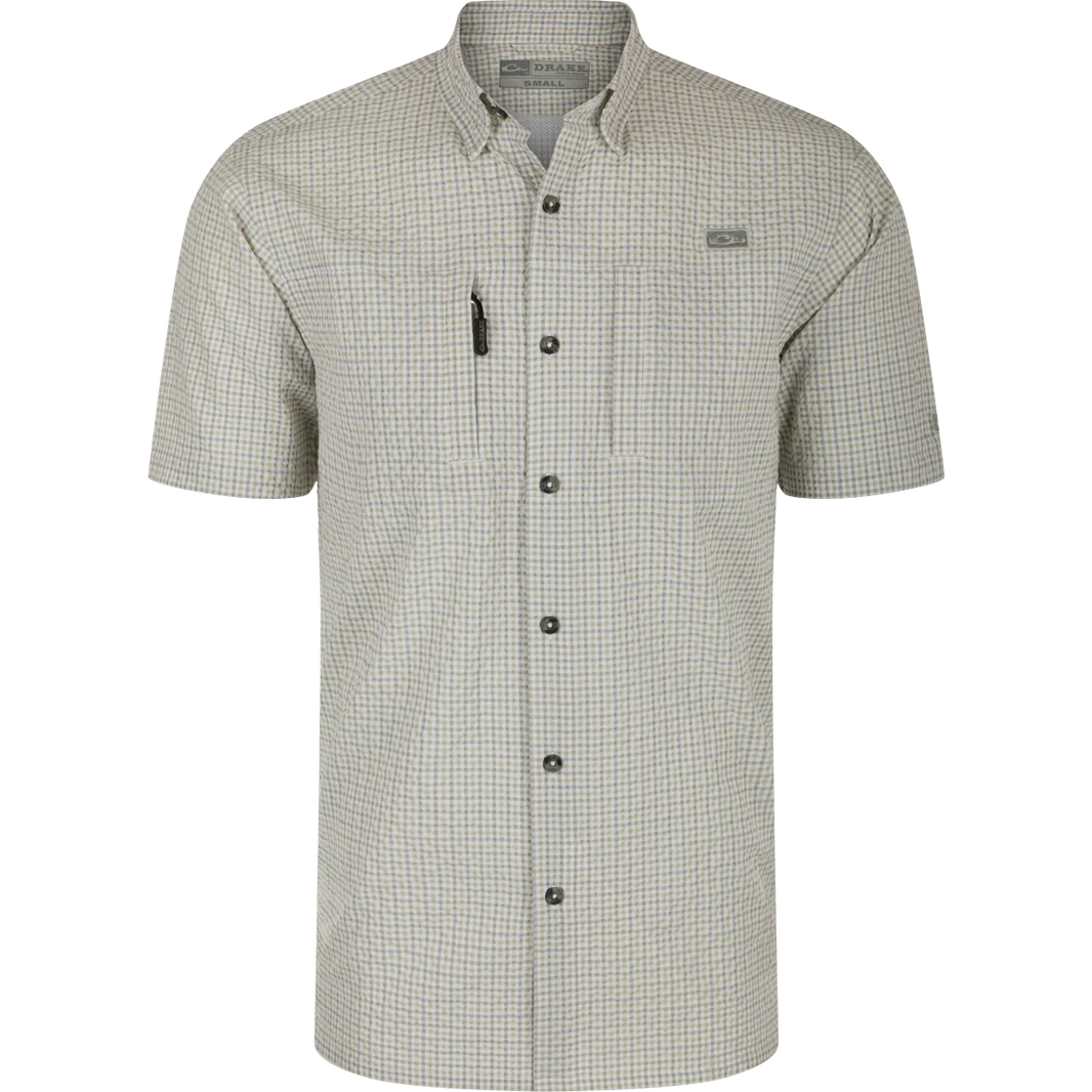 Classic Seersucker Grid Check - Desert Sage