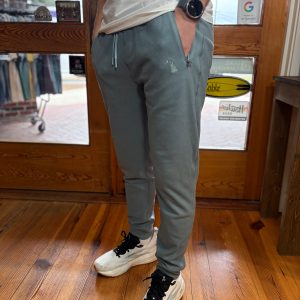 Velvet Fleece Joggers - Smoky Blue