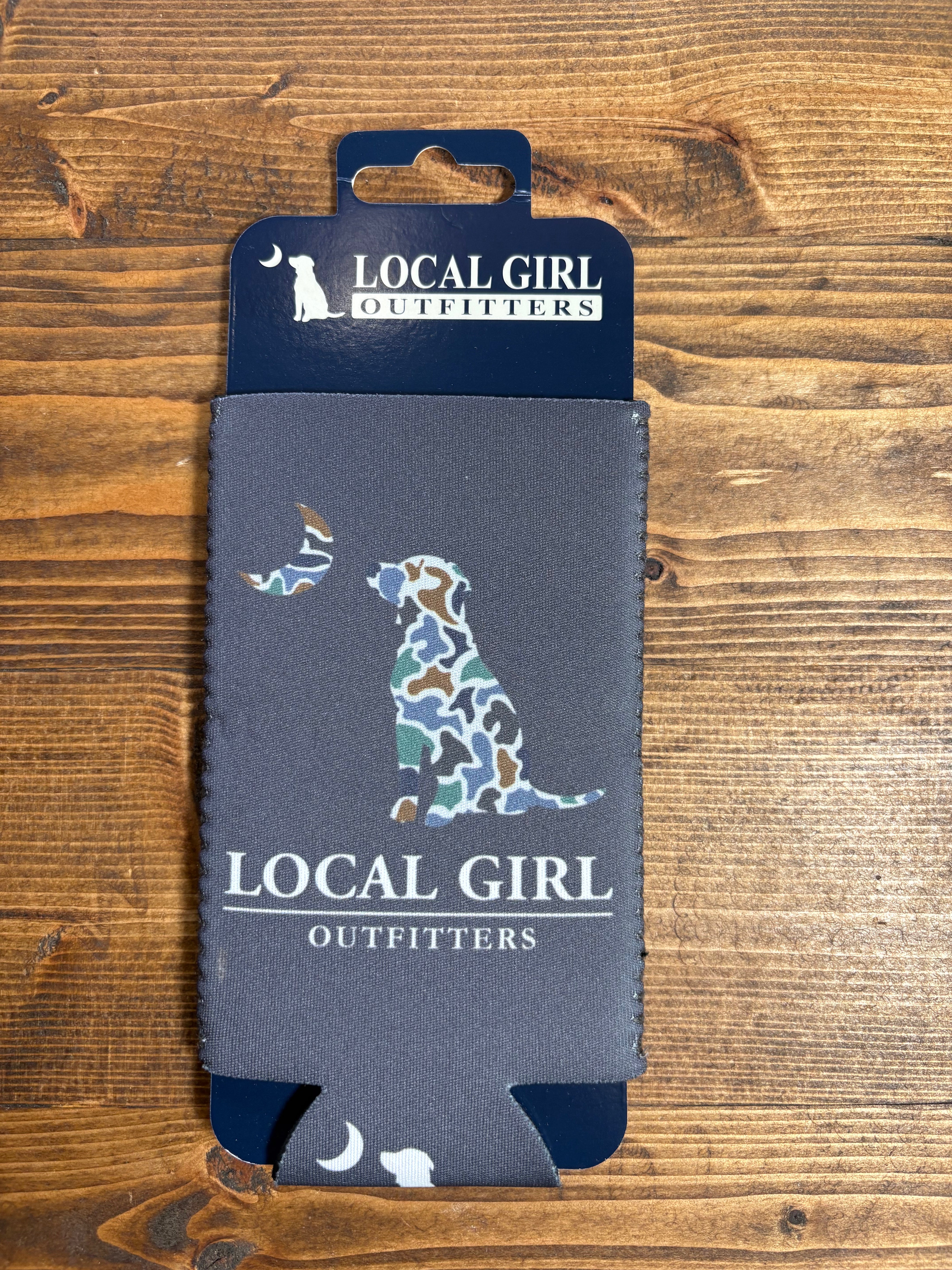 LG LCF Bluff Dog & Moon Slim Koozie