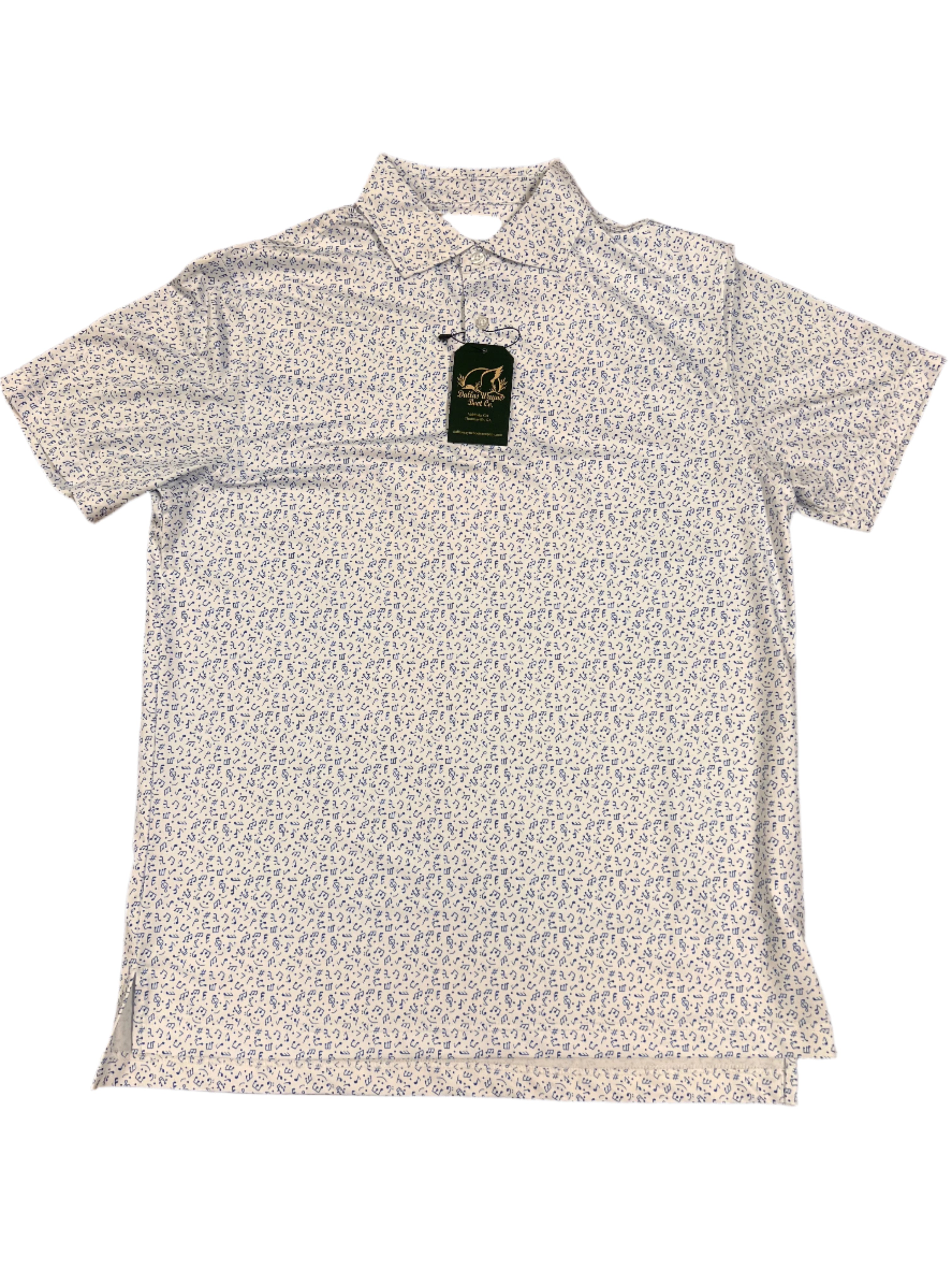 Notes Performance Polo - White/Blue