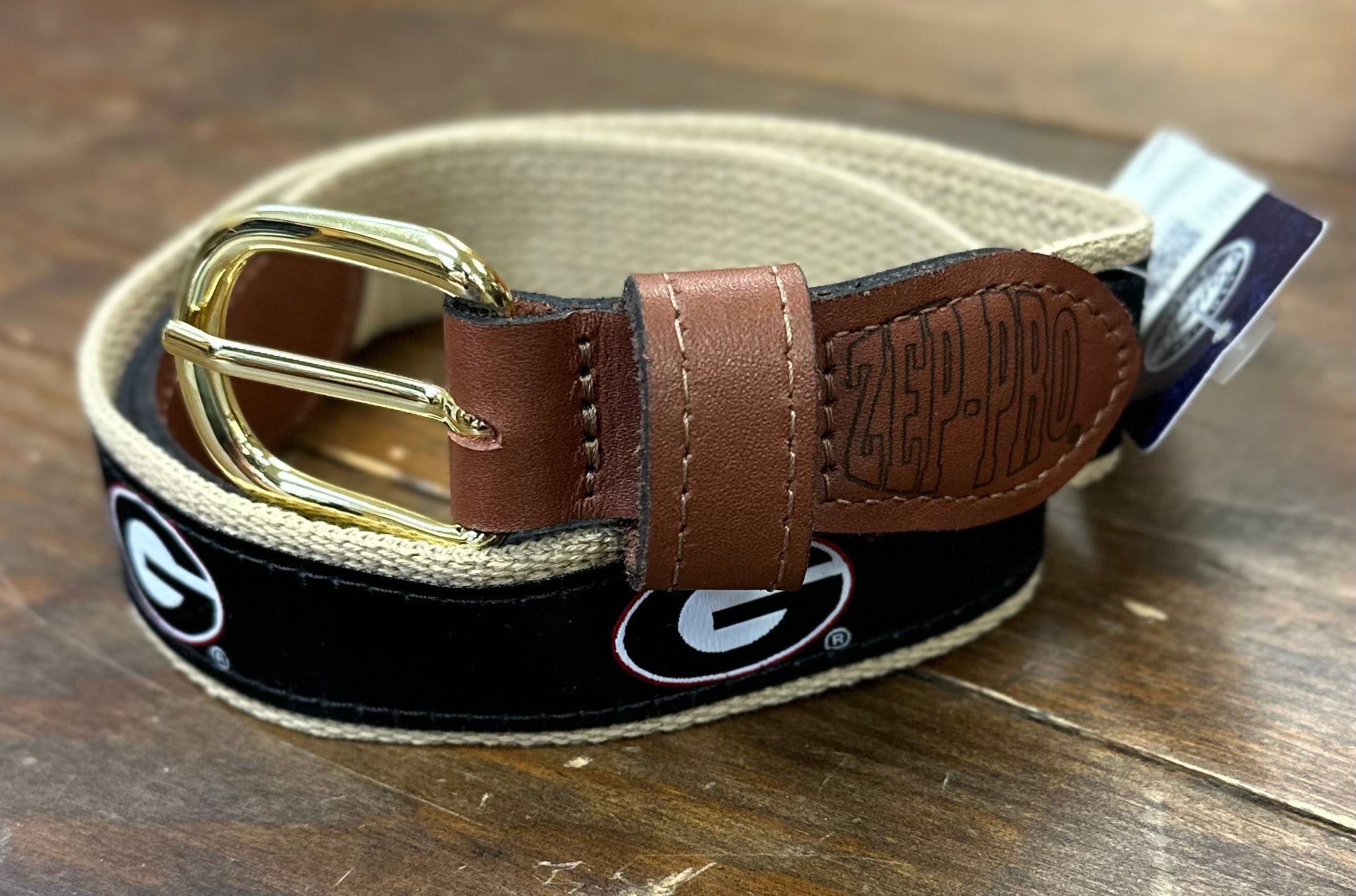 Ribbon Belt - UGA Black Oval G