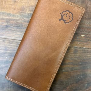 Tan Secretary Wallet - Embossed Cotton