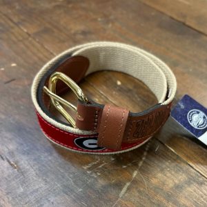 Ribbon Belt - UGA Red Oval G