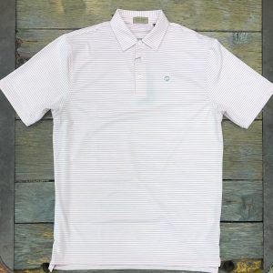 Cotton Performance Polo - Pink/White