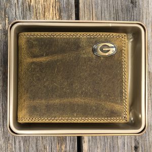 UGA Vintage Tan Bifold Wallet