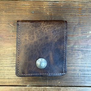 Bison Bifold Wallet- Wrinkled Brown