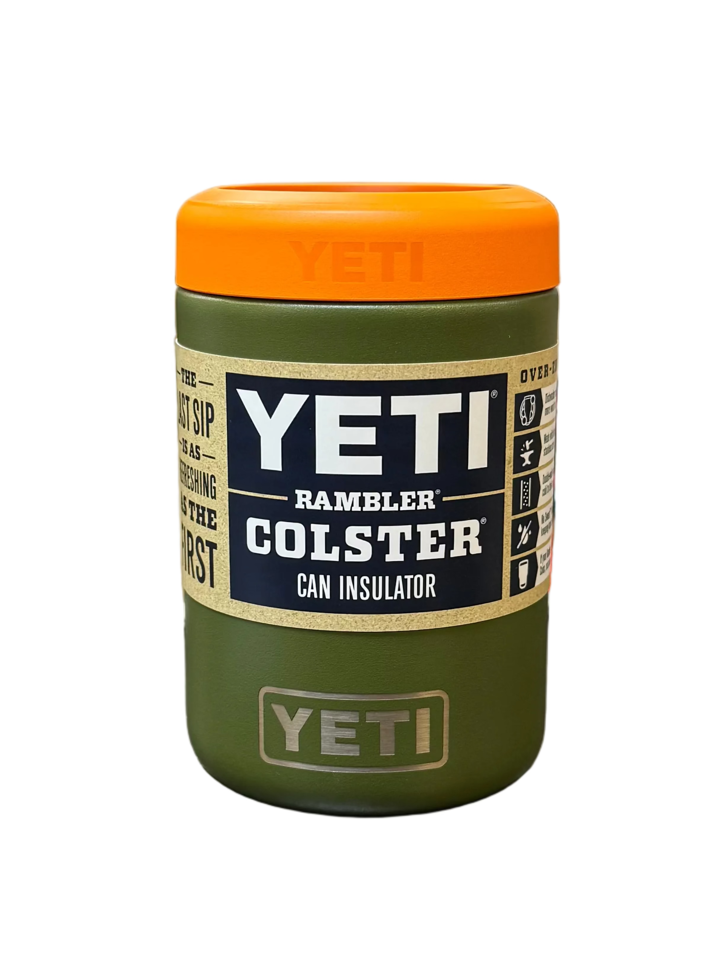 12 oz Colster - Olive / King Crab Orange