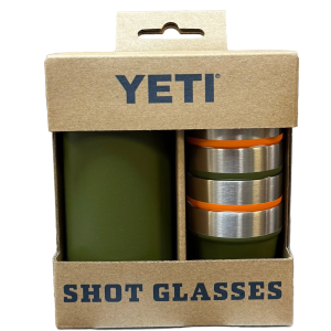Yeti Shot Glasses w/ Carrying Case - Olive / King Crab Orange