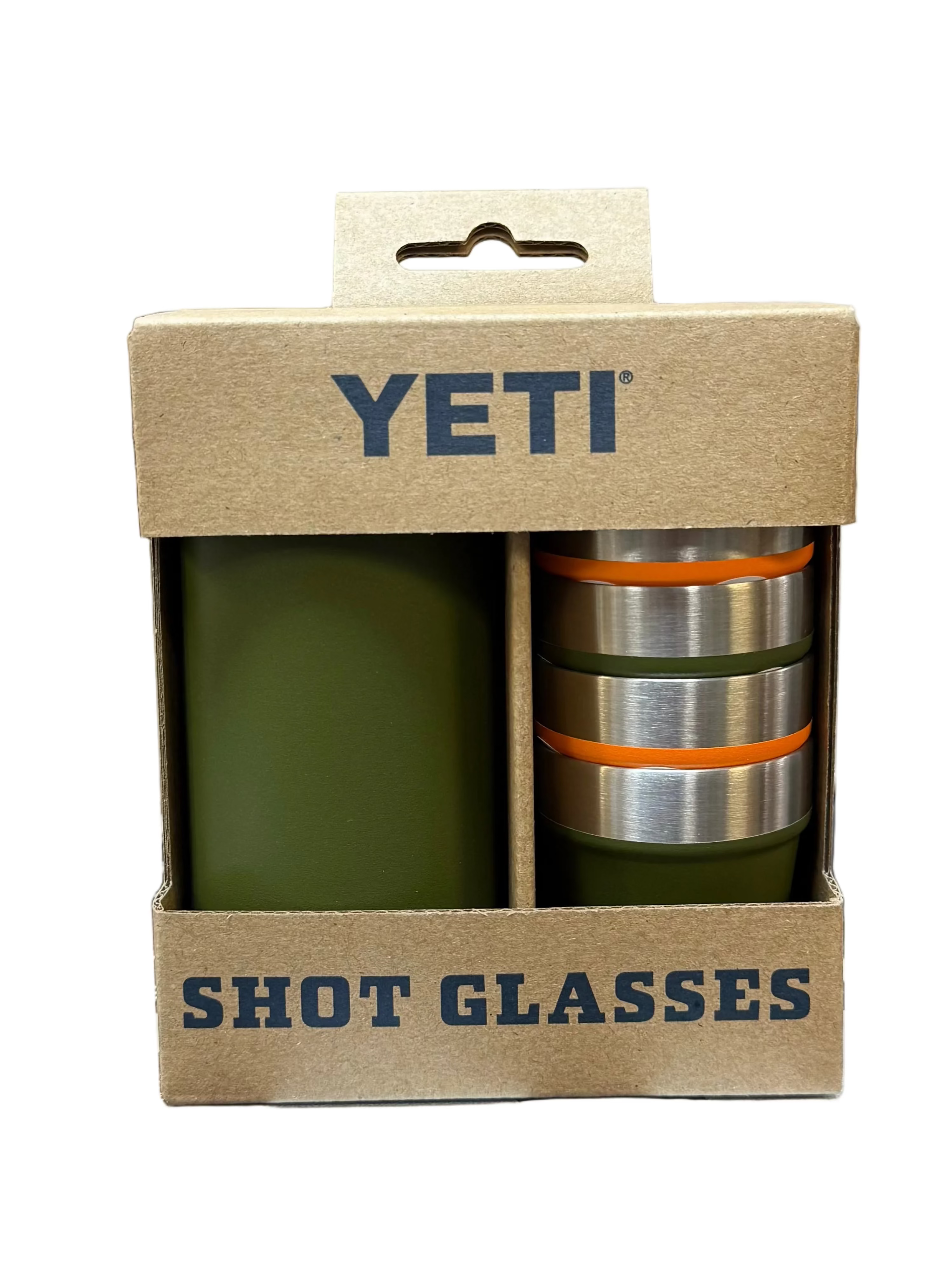 Yeti Shot Glasses w/ Carrying Case - Olive / King Crab Orange