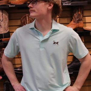 Double Quail Performance Polo - Aqua