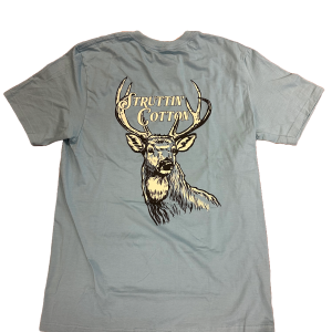 Pencil Sketch Buck Tee - Beachwash Blue
