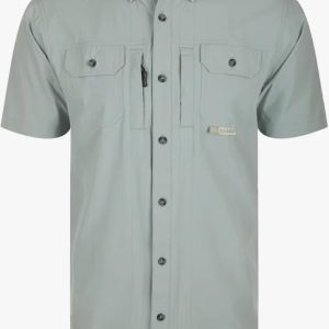 Wingshooter Trey Cross Hatch Short Sleeve Shirt-Quarry