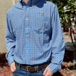 Dallas Wayne Pointer Button Up - French Blue/Navy