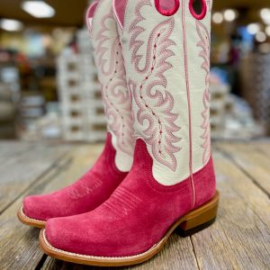 Futurity Boon Western Boot - Deep Azalea/Blanco