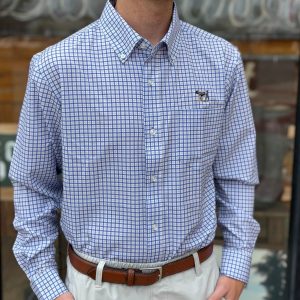 Dallas Wayne Pointer Button Up - Plum/Oyster/White