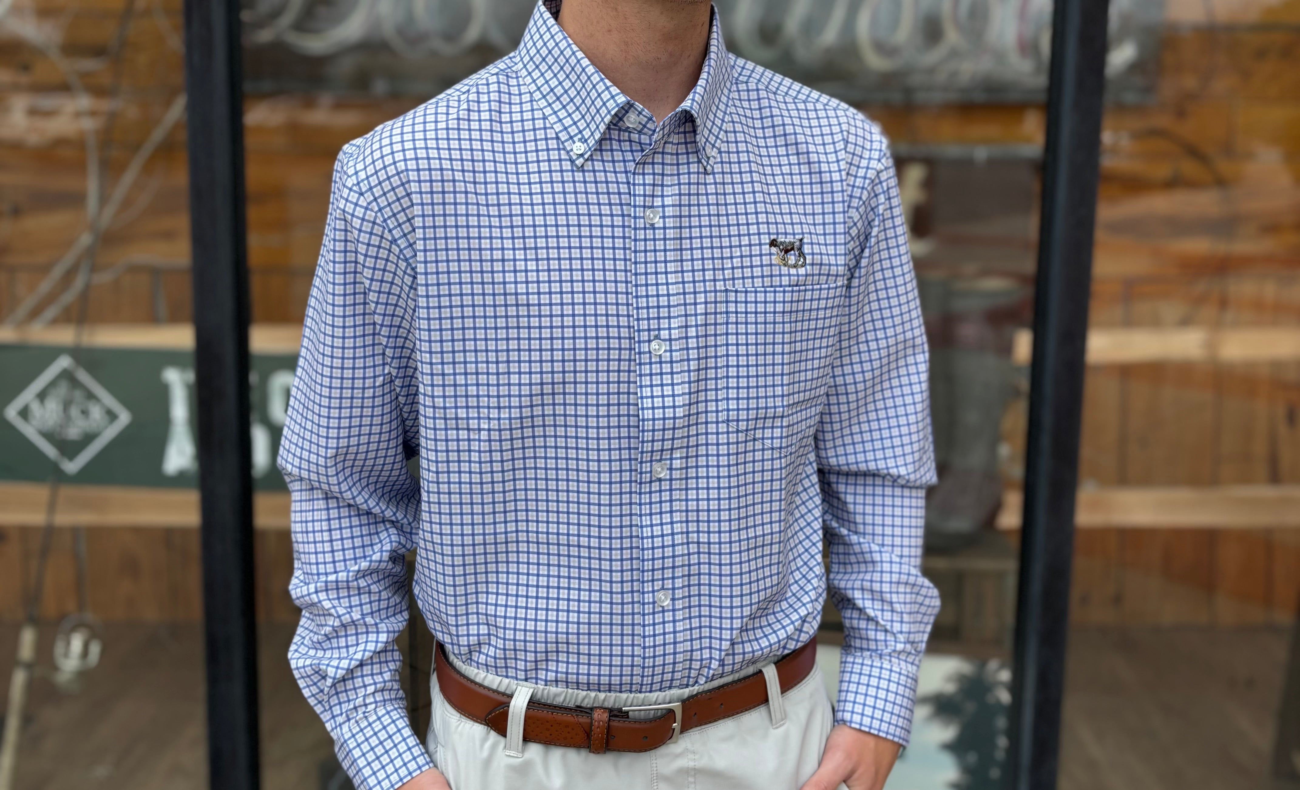 Dallas Wayne Pointer Button Up - Plum/Oyster/White