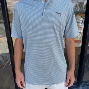 Pointer Performance Stripe Polo - Silver/White