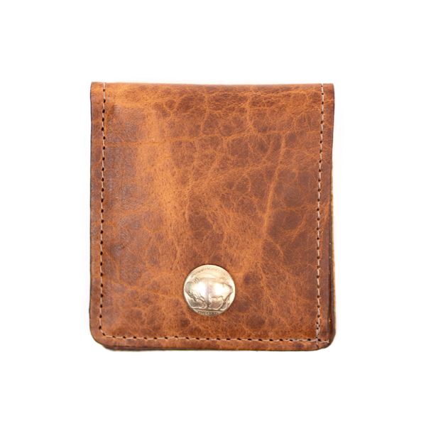 Bison Bifold Wallet- Wrinkled Tan