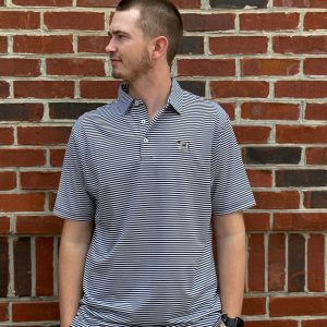 Pointer Performance Polo - Black & White Stripe