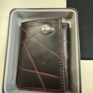 Wrinkle Leather Trifold Wallet - Peanut Concho