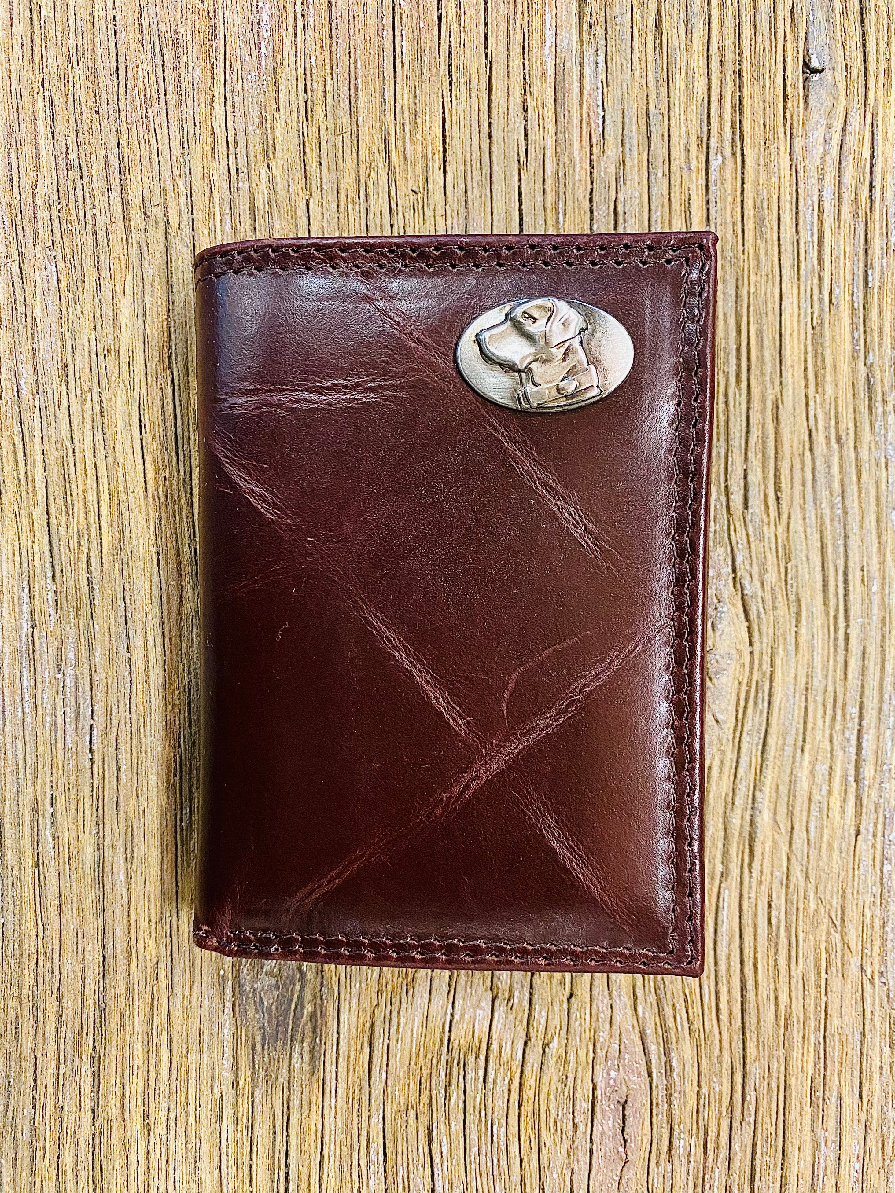 Wrinkle Leather Trifold Wallet - Lab Concho