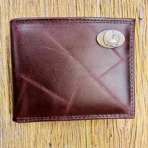 Wrinkle Leather Bifold Wallet - FSU Concho