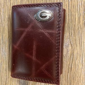 Wrinkle Leather Trifold Wallet - Georgia Concho