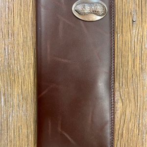 Wrinkle Leather Roper Wallet - Peanut Concho
