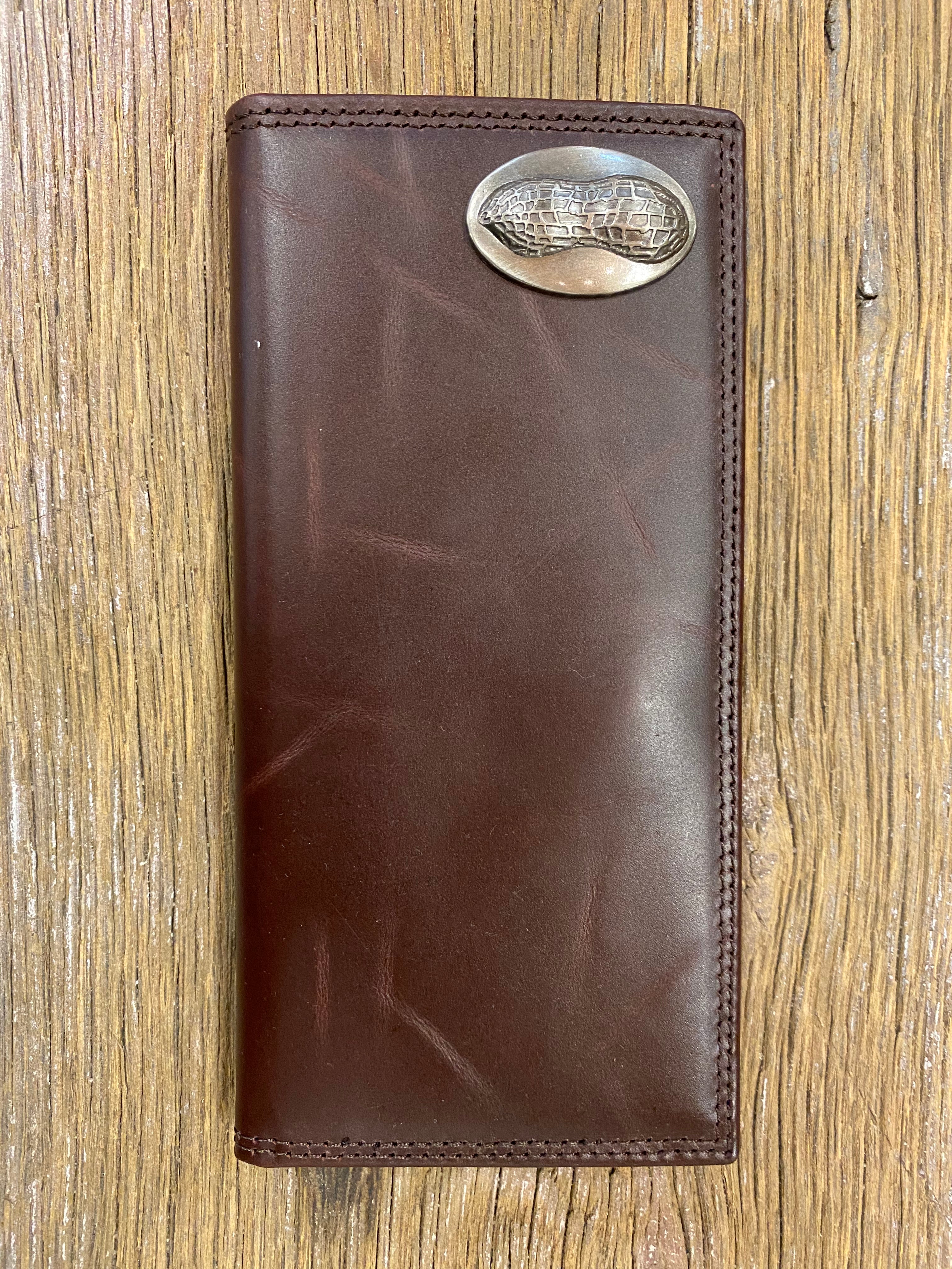 Wrinkle Leather Roper Wallet - Peanut Concho