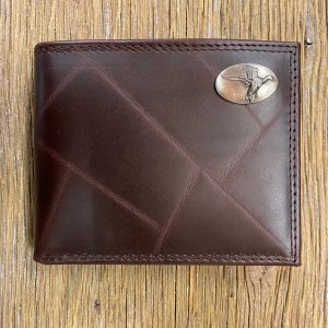Wrinkle Leather Bifold Wallet - Mallard Concho