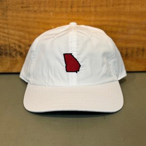 Georgia State Outline Performance Hat - White