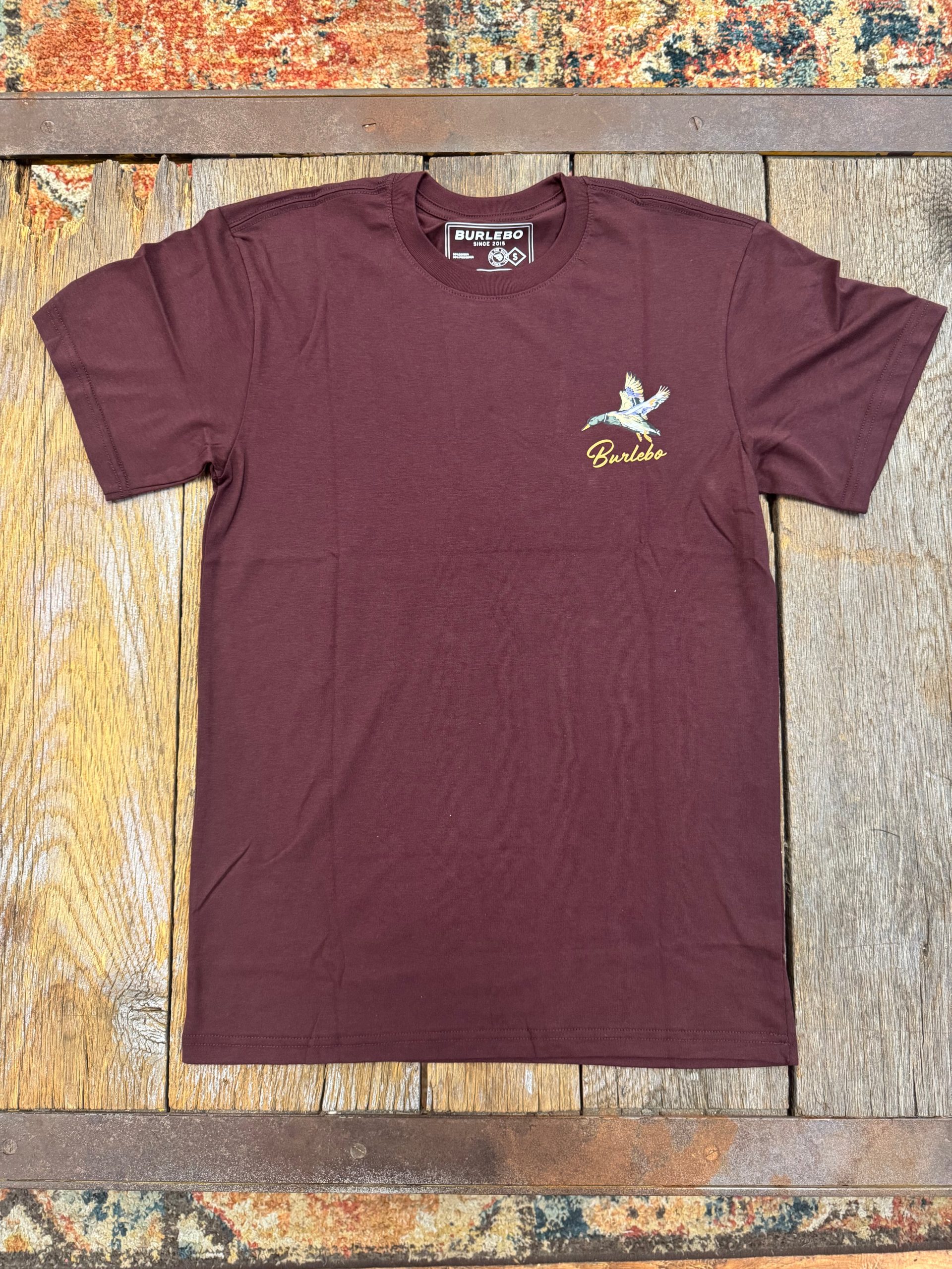 Short Sleeve Tee - Pintail Triangle Duck - Maroon - Image 2