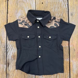 Youth Performance Western Shirt - Deer SZN (Black/Gauge Camo)