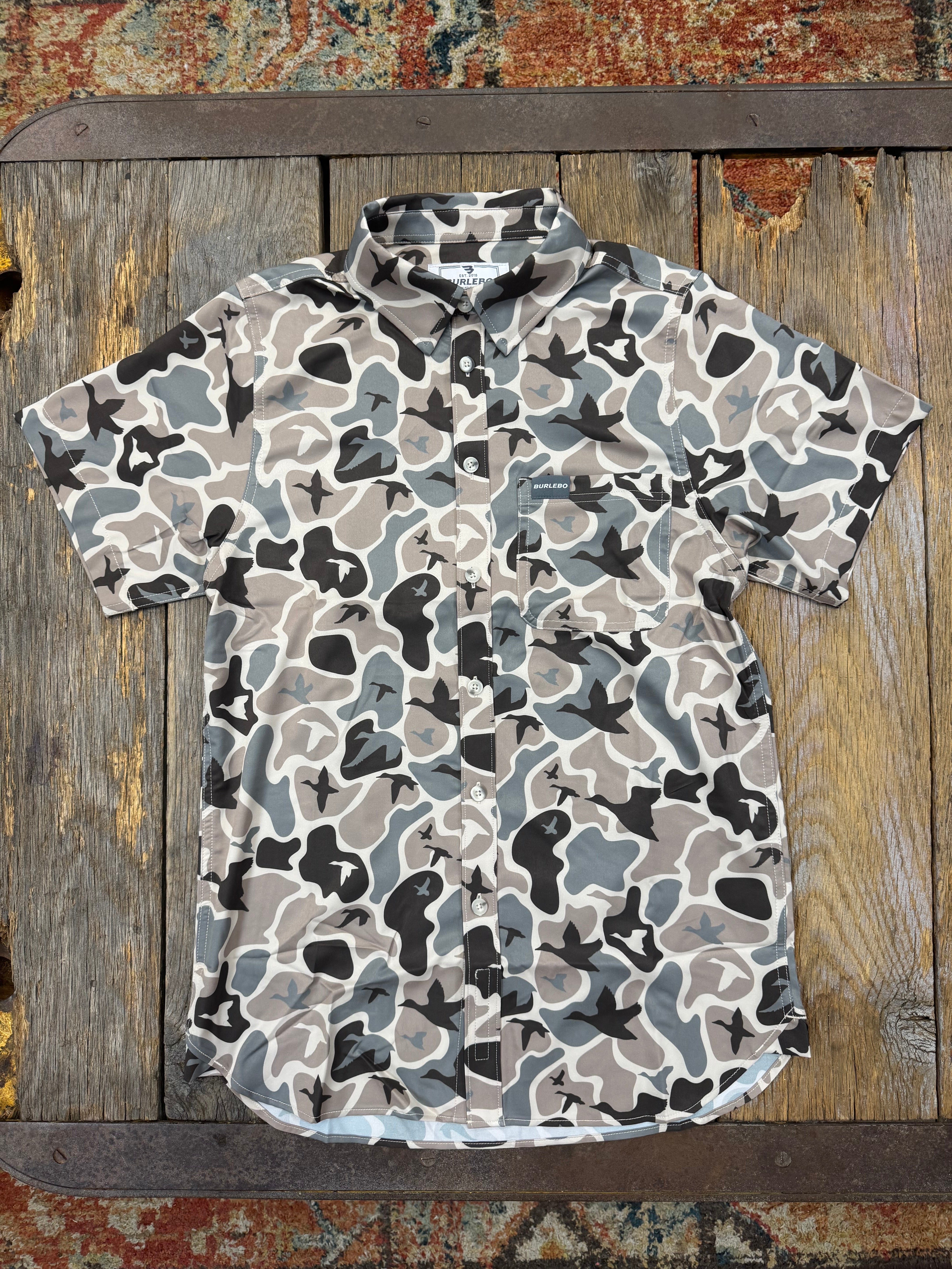 Performance Button up - Mallard Mayhem Camo