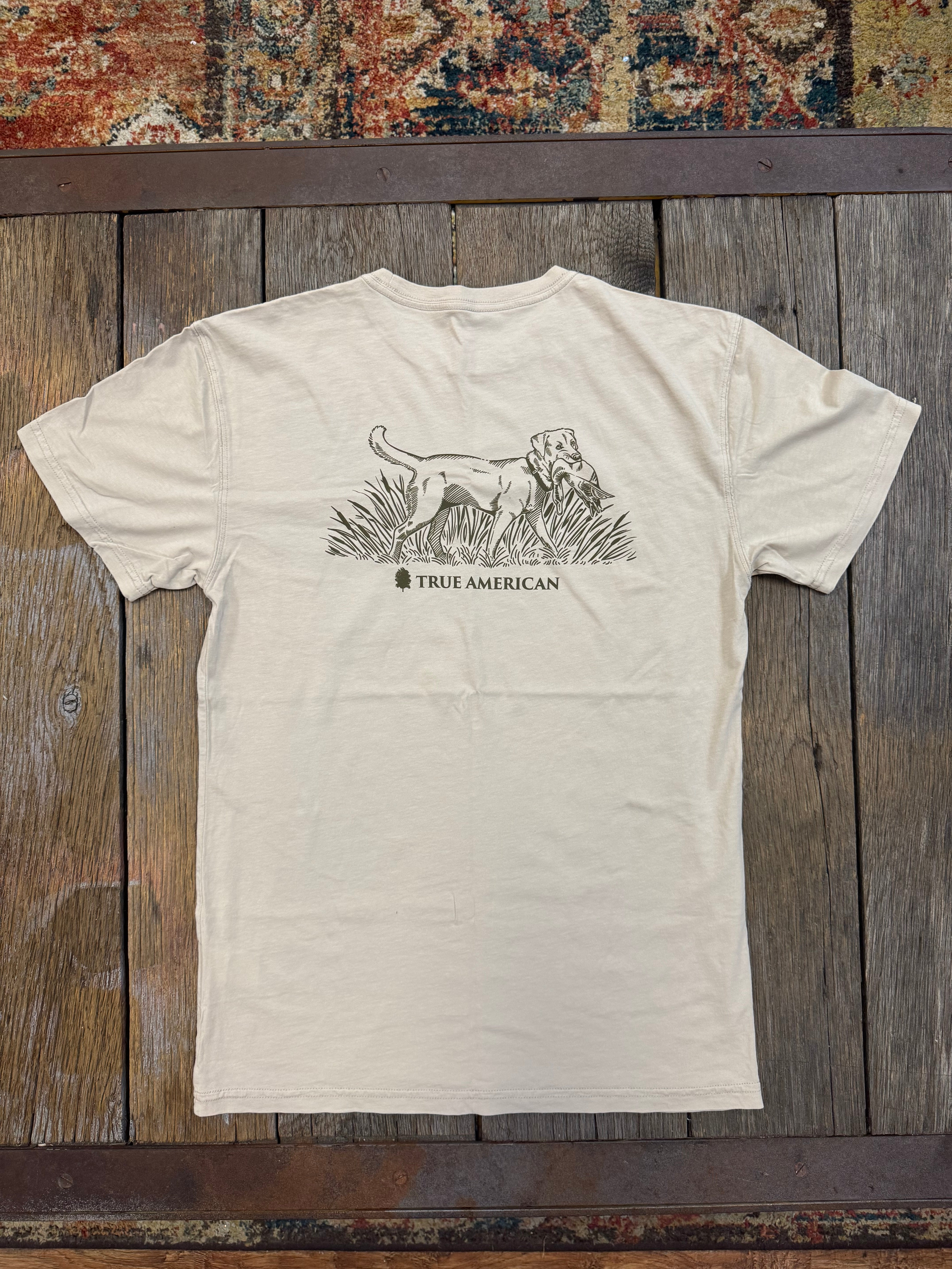 True American Retriever Short Sleeve Pocket Tee - Oatmeal