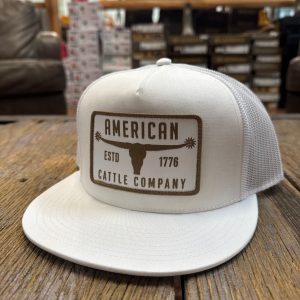 Bull Spurs Hat - Flat - White