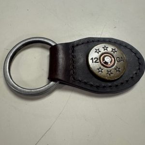Brown Oval Shotgun Shell Concho Key Fob