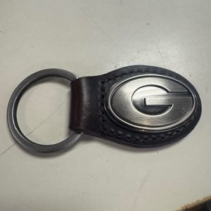 Brown Oval UGA Concho Key Fob