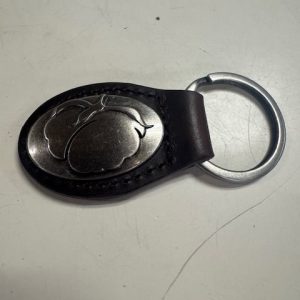 Brown Oval Cotton Concho Key Fob