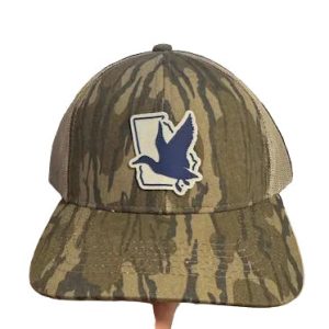 GA State Flying Duck Silicone Patch Bttomland- Khaki Trucker Hat
